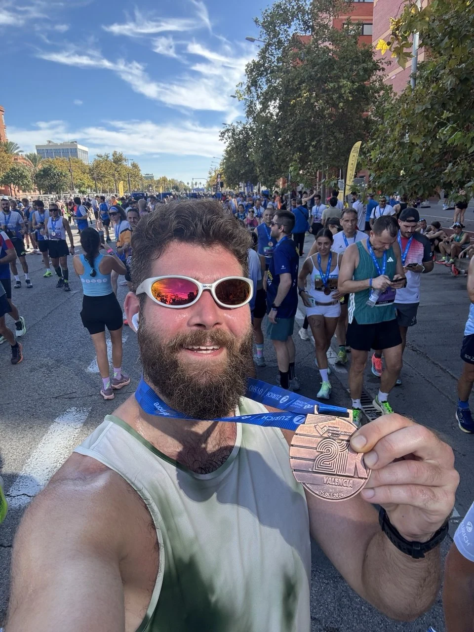 After the Valencia Half Marathon.