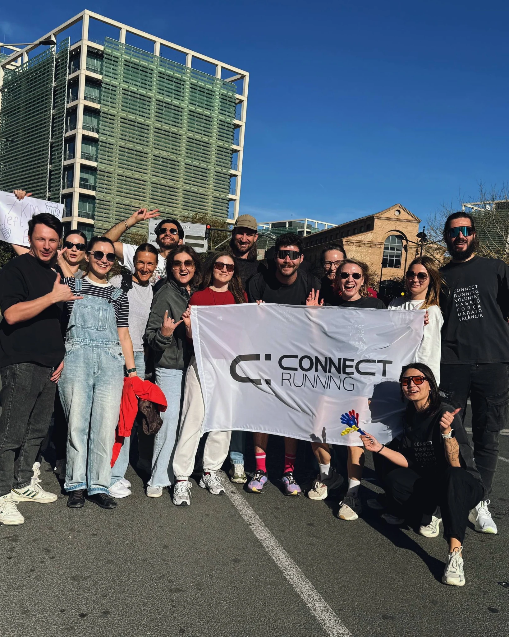 CONNECT Running team together at a community gathering